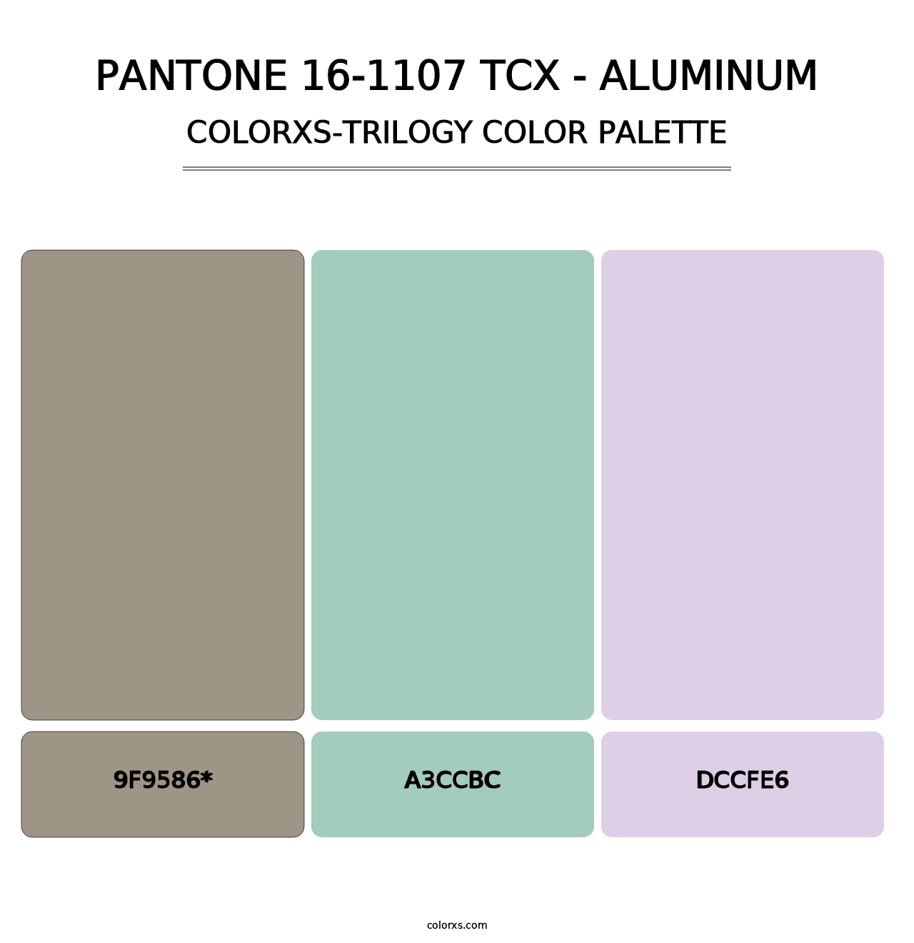 PANTONE 16-1107 TCX - Aluminum - Colorxs Trilogy Palette