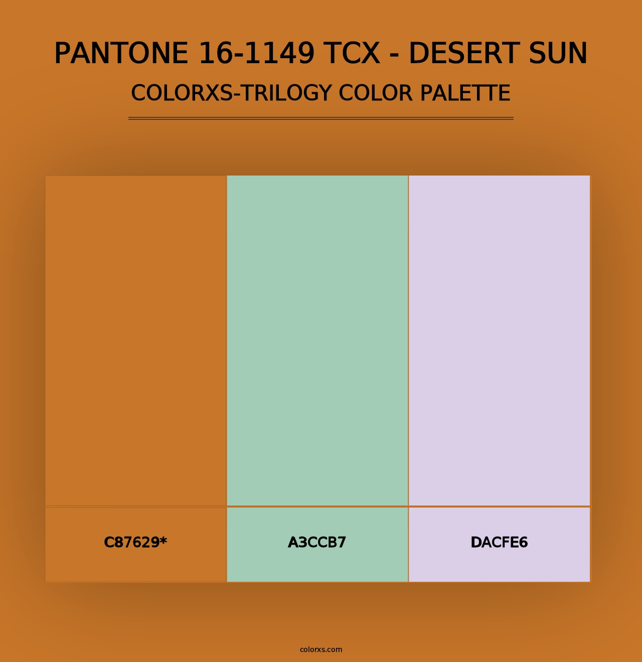 PANTONE 16-1149 TCX - Desert Sun - Colorxs Trilogy Palette