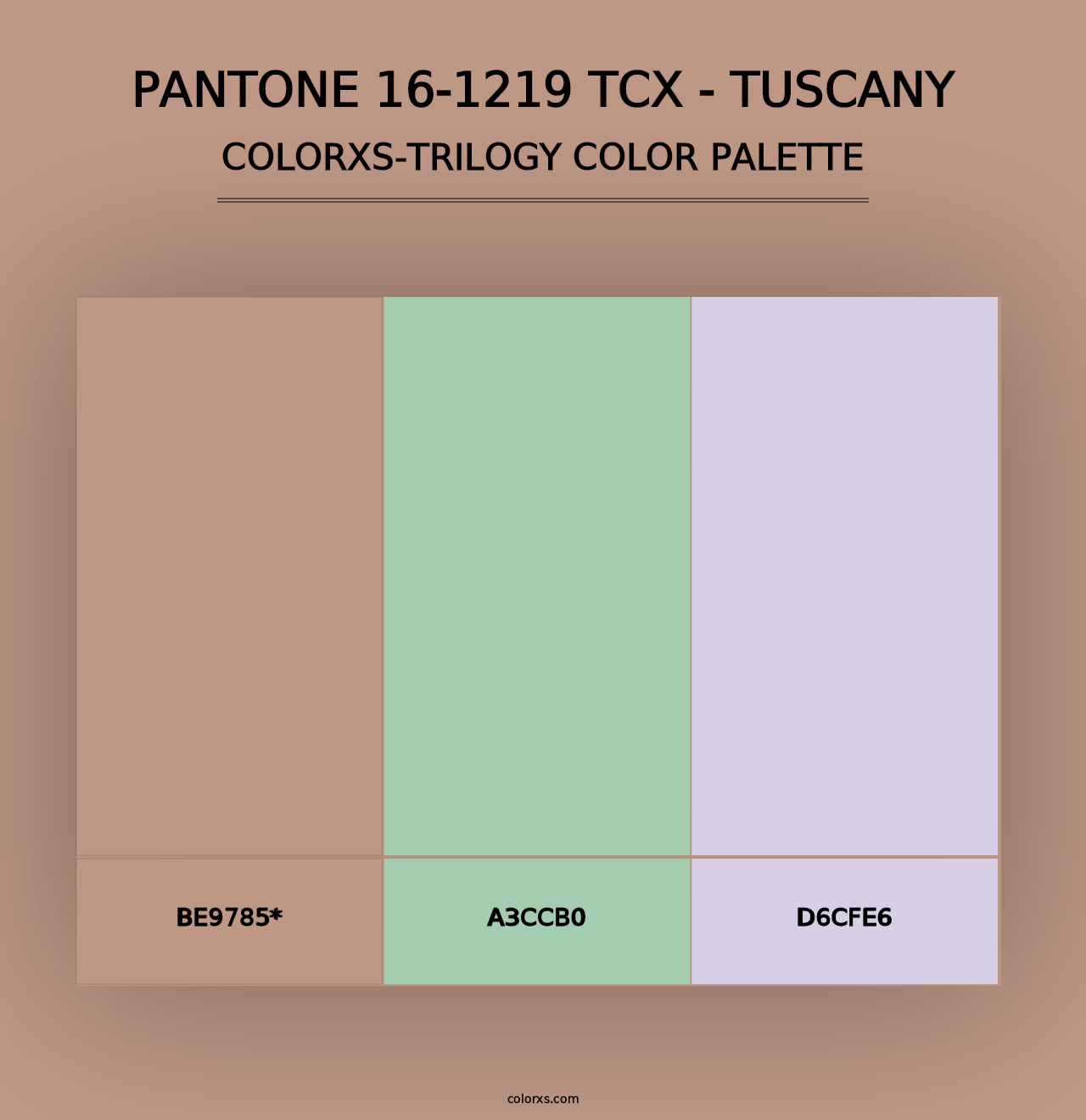 PANTONE 16-1219 TCX - Tuscany - Colorxs Trilogy Palette