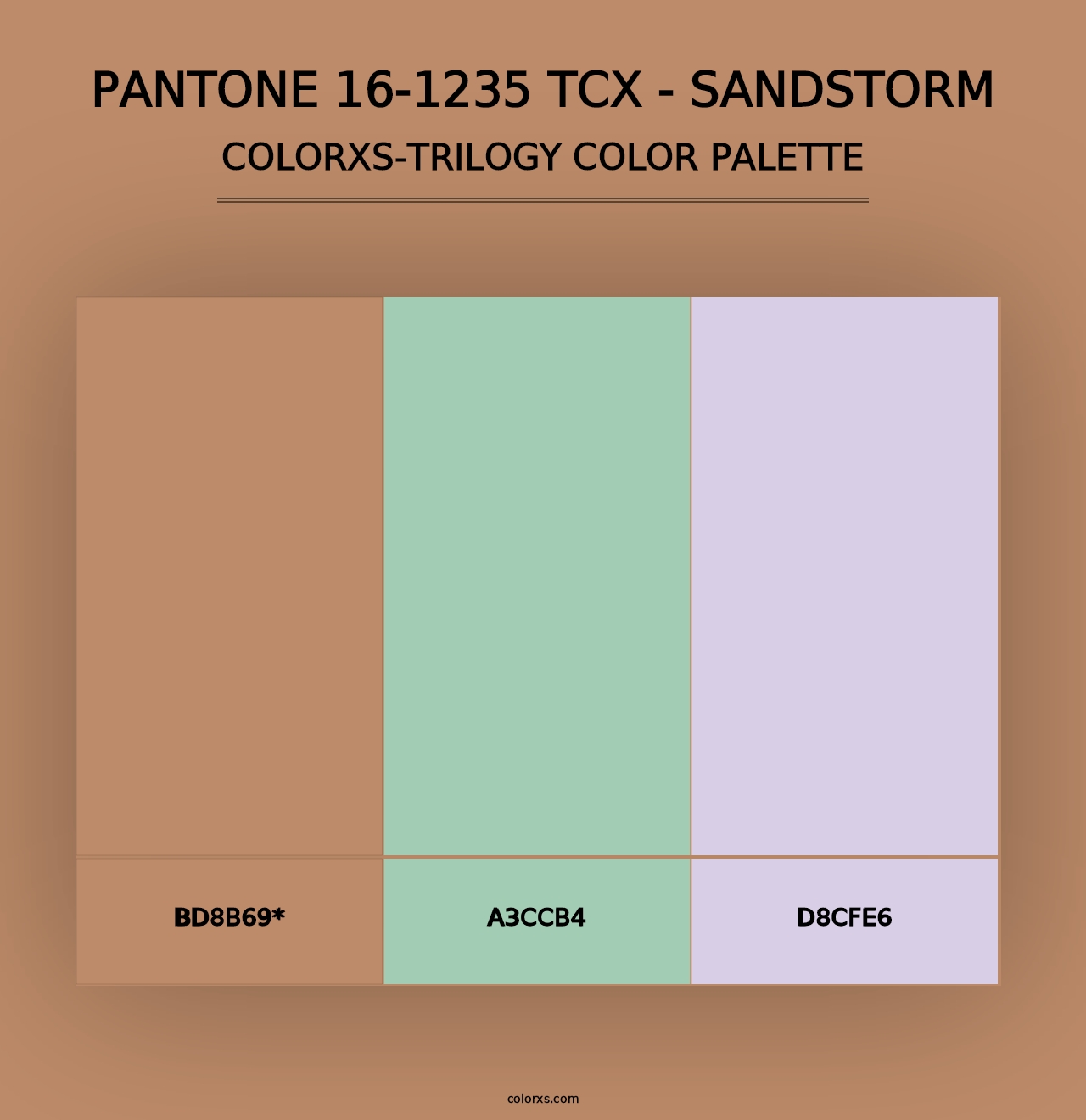 PANTONE 16-1235 TCX - Sandstorm - Colorxs Trilogy Palette