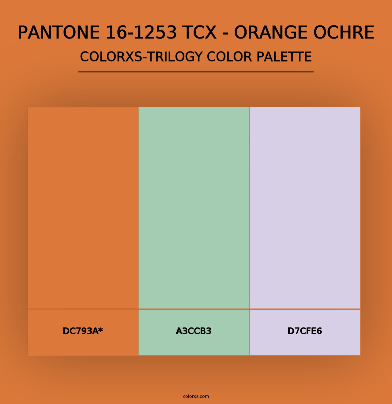 PANTONE 16-1253 TCX - Orange Ochre - Colorxs Trilogy Palette