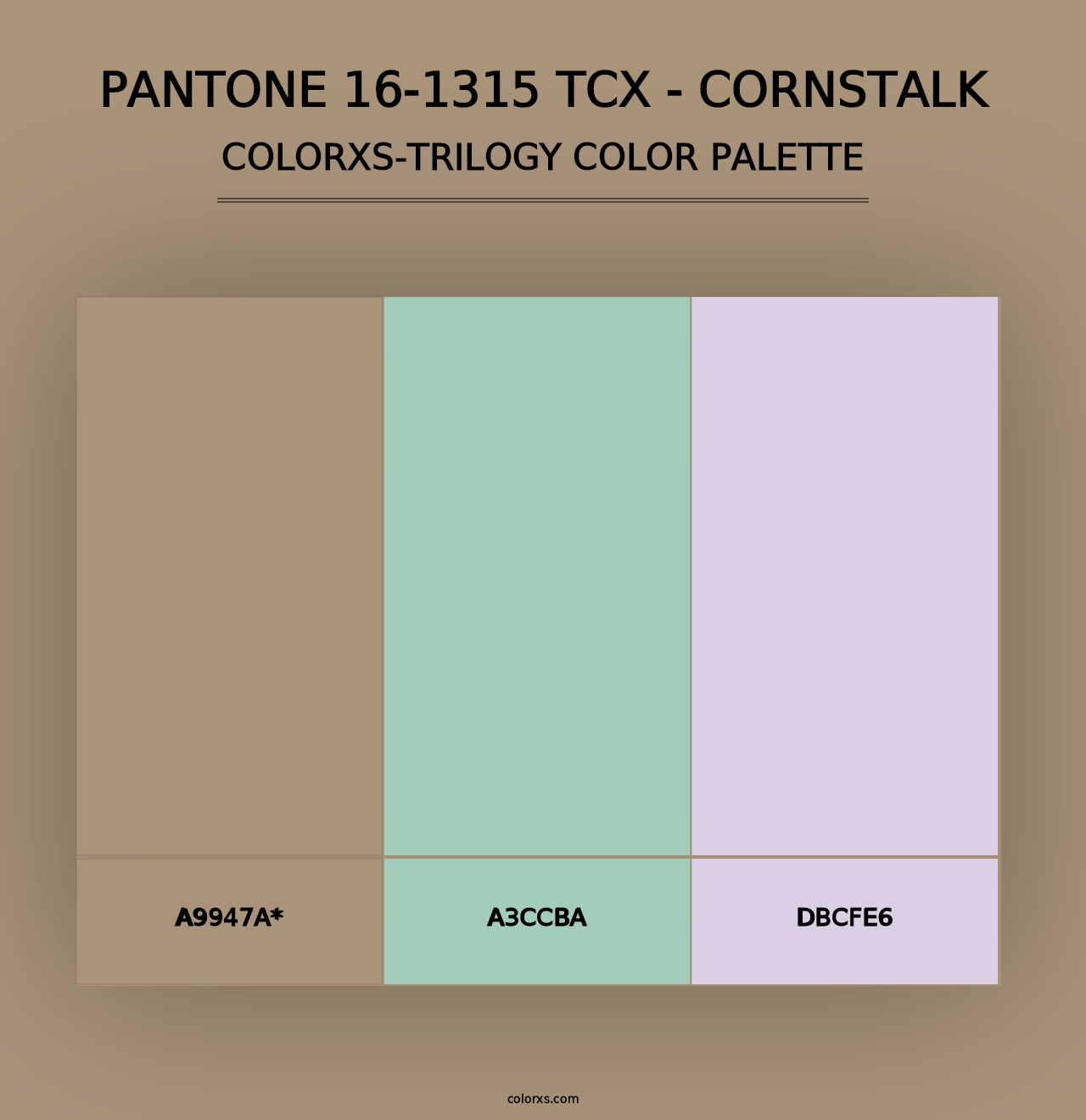 PANTONE 16-1315 TCX - Cornstalk - Colorxs Trilogy Palette