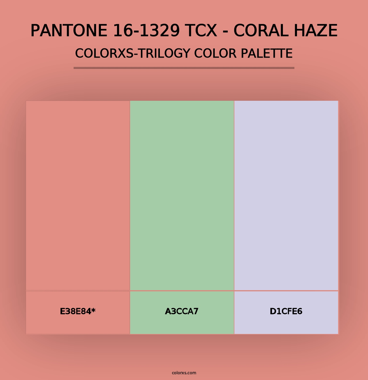 PANTONE 16-1329 TCX - Coral Haze - Colorxs Trilogy Palette