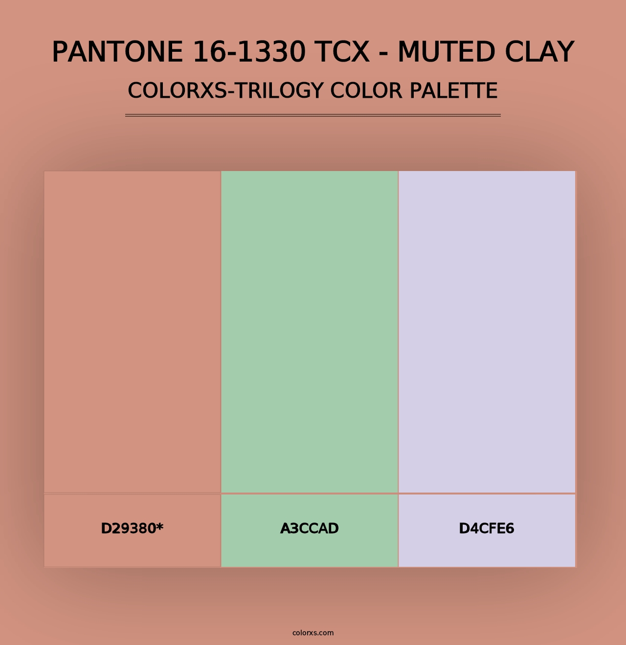 PANTONE 16-1330 TCX - Muted Clay - Colorxs Trilogy Palette