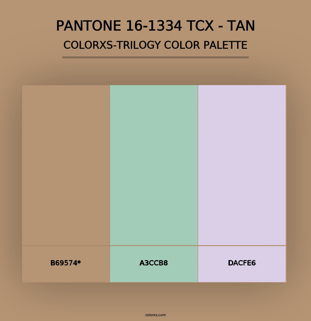 PANTONE 16-1334 TCX - Tan - Colorxs Trilogy Palette