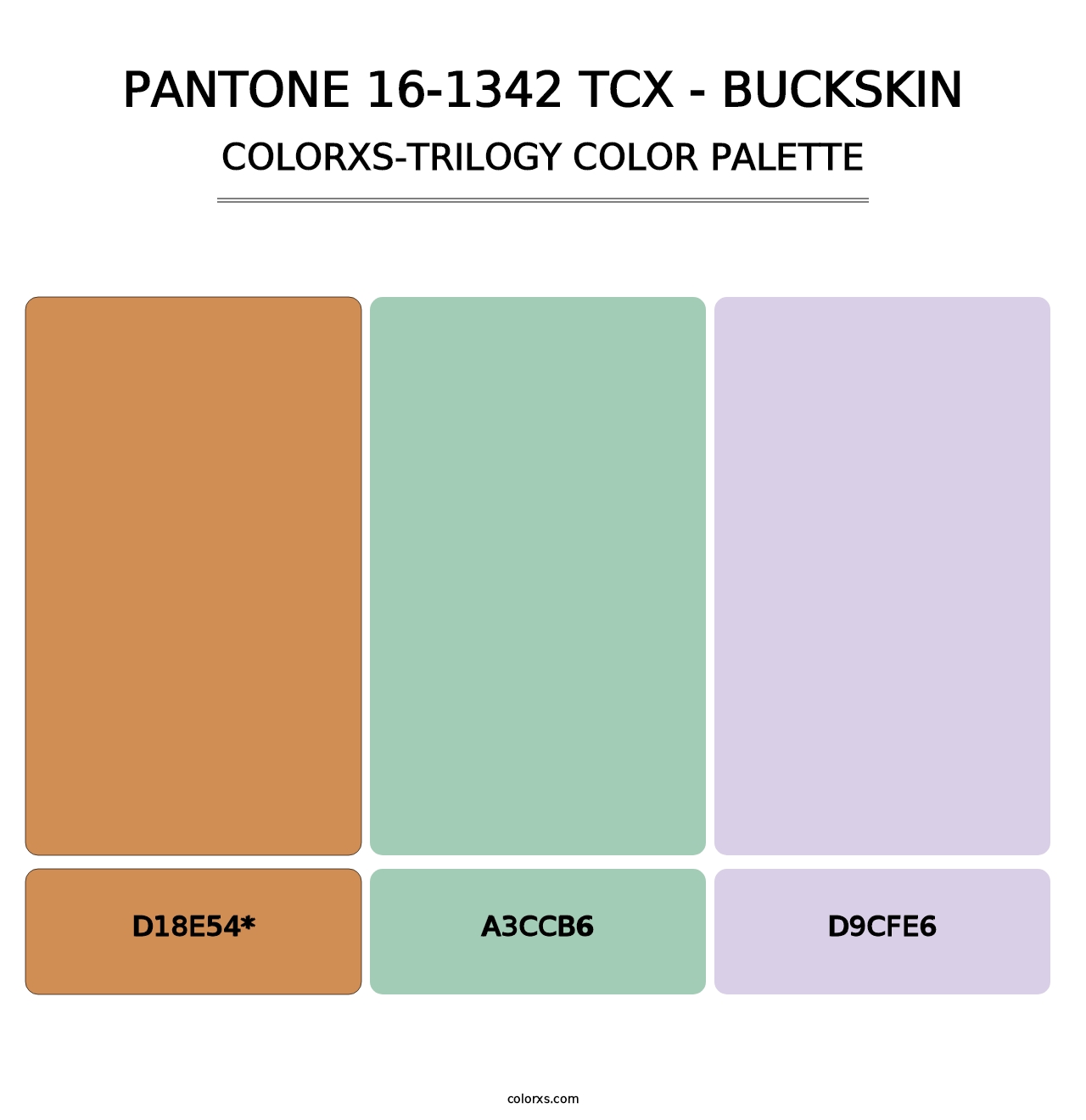 PANTONE 16-1342 TCX - Buckskin - Colorxs Trilogy Palette