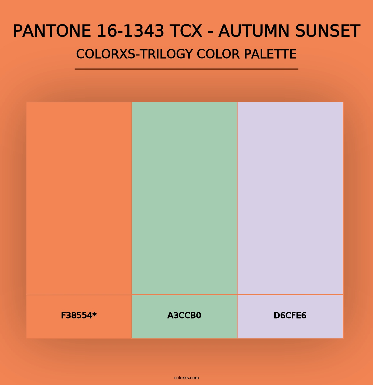 PANTONE 16-1343 TCX - Autumn Sunset - Colorxs Trilogy Palette