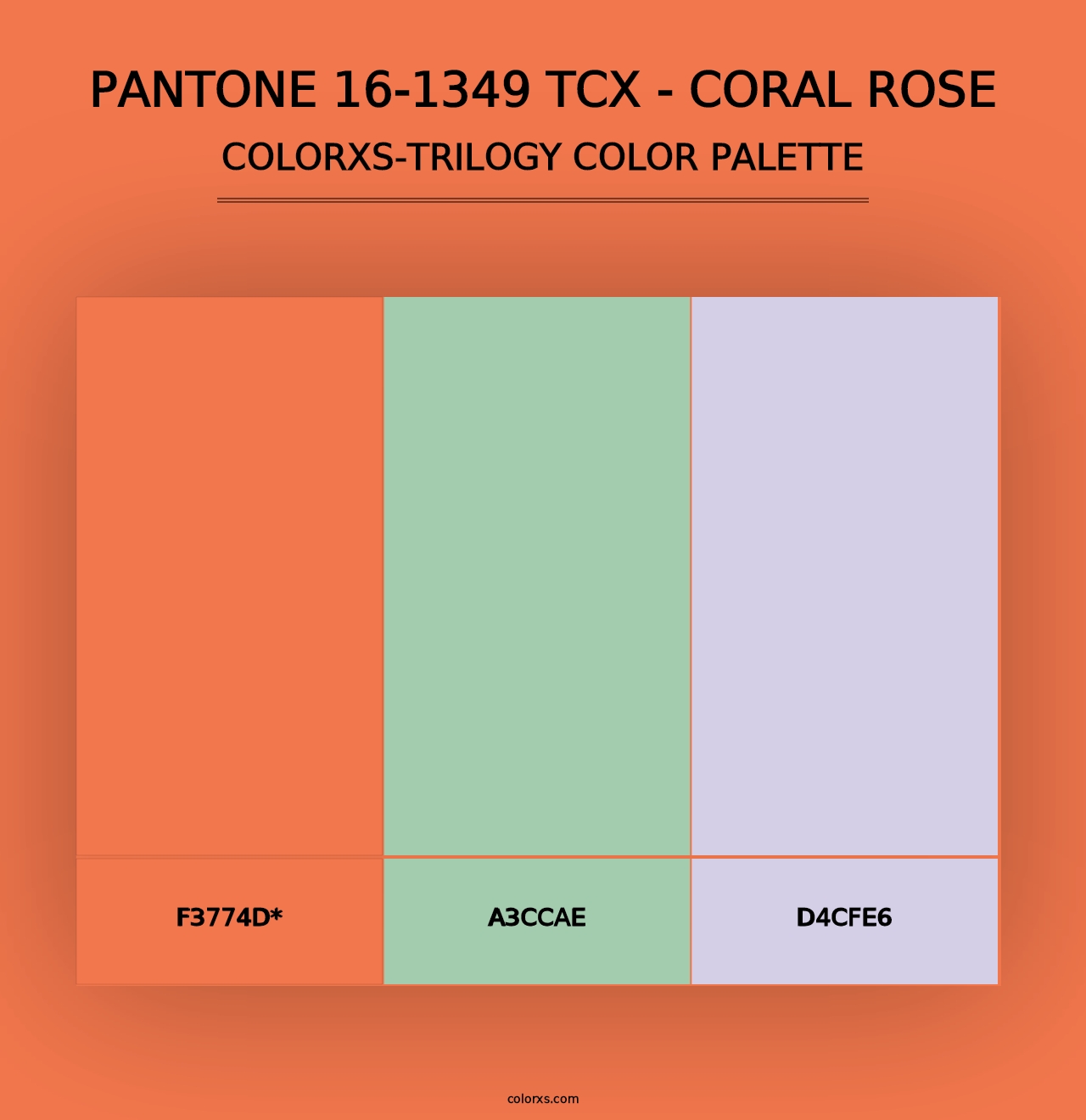 PANTONE 16-1349 TCX - Coral Rose - Colorxs Trilogy Palette