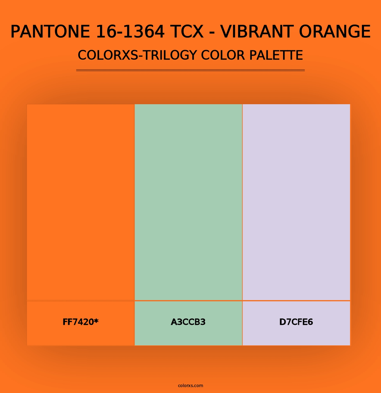 PANTONE 16-1364 TCX - Vibrant Orange - Colorxs Trilogy Palette