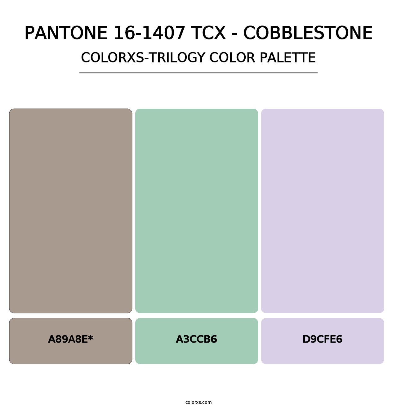 PANTONE 16-1407 TCX - Cobblestone - Colorxs Trilogy Palette