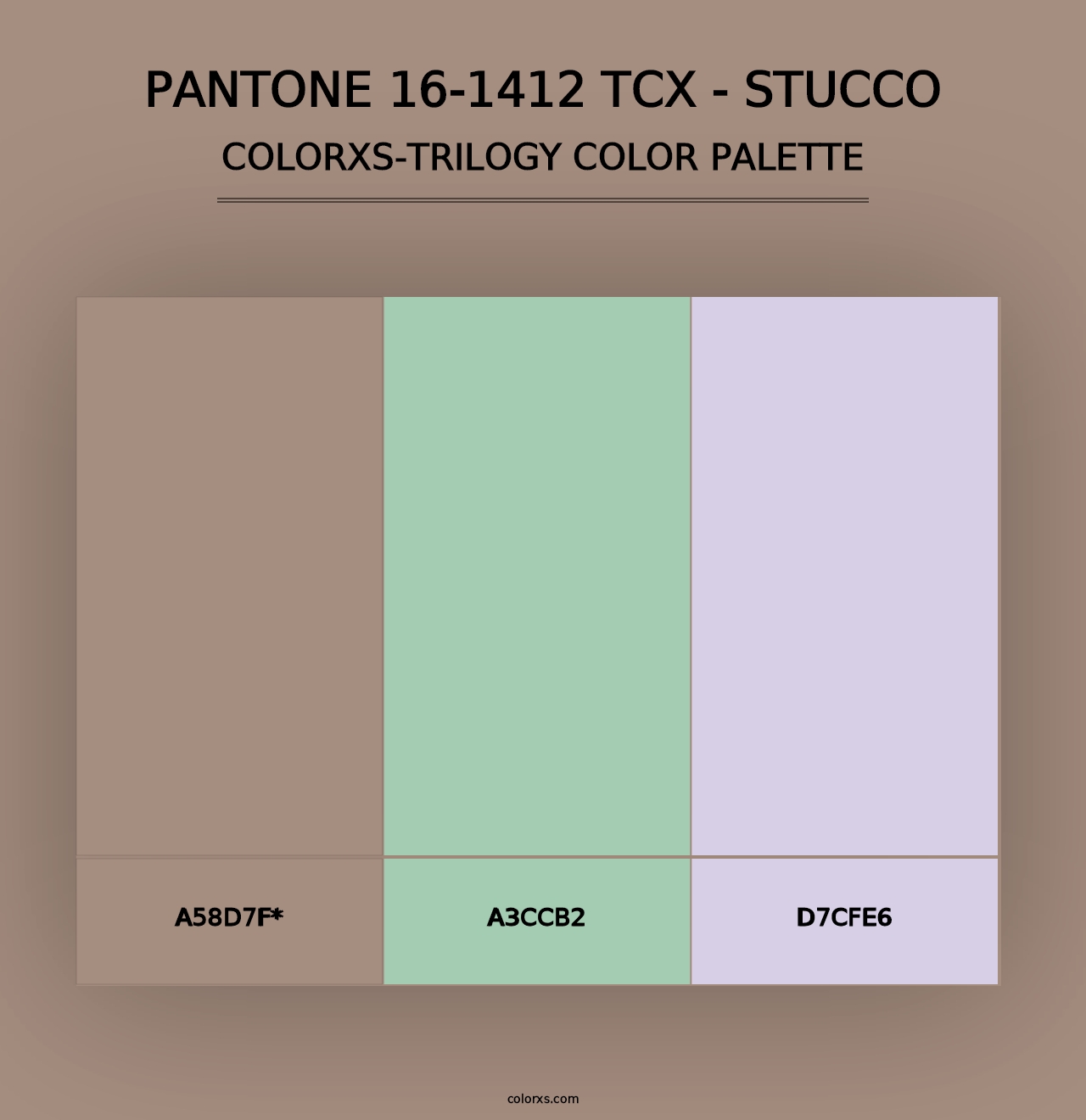 PANTONE 16-1412 TCX - Stucco - Colorxs Trilogy Palette