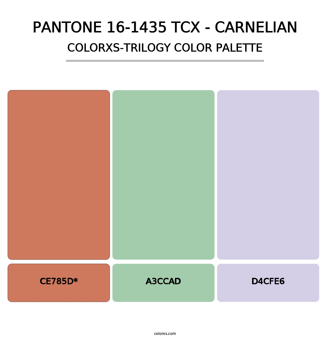 PANTONE 16-1435 TCX - Carnelian - Colorxs Trilogy Palette