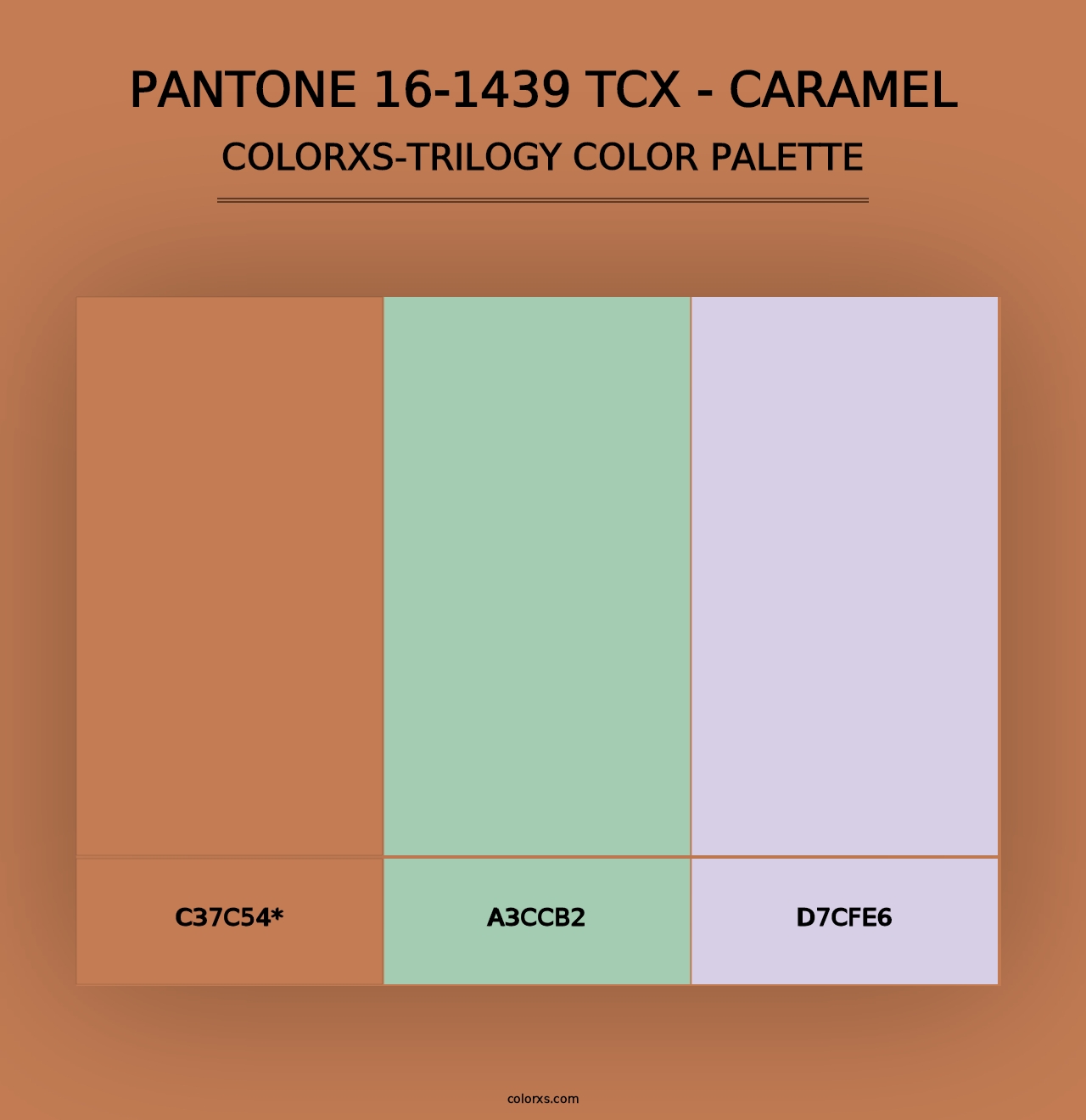 PANTONE 16-1439 TCX - Caramel - Colorxs Trilogy Palette