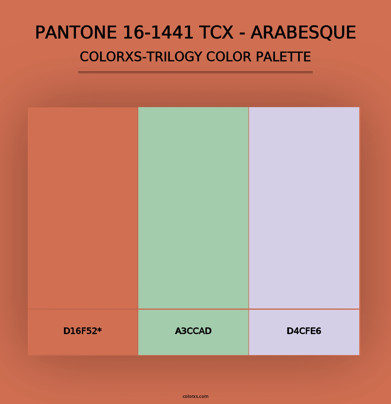 PANTONE 16-1441 TCX - Arabesque - Colorxs Trilogy Palette