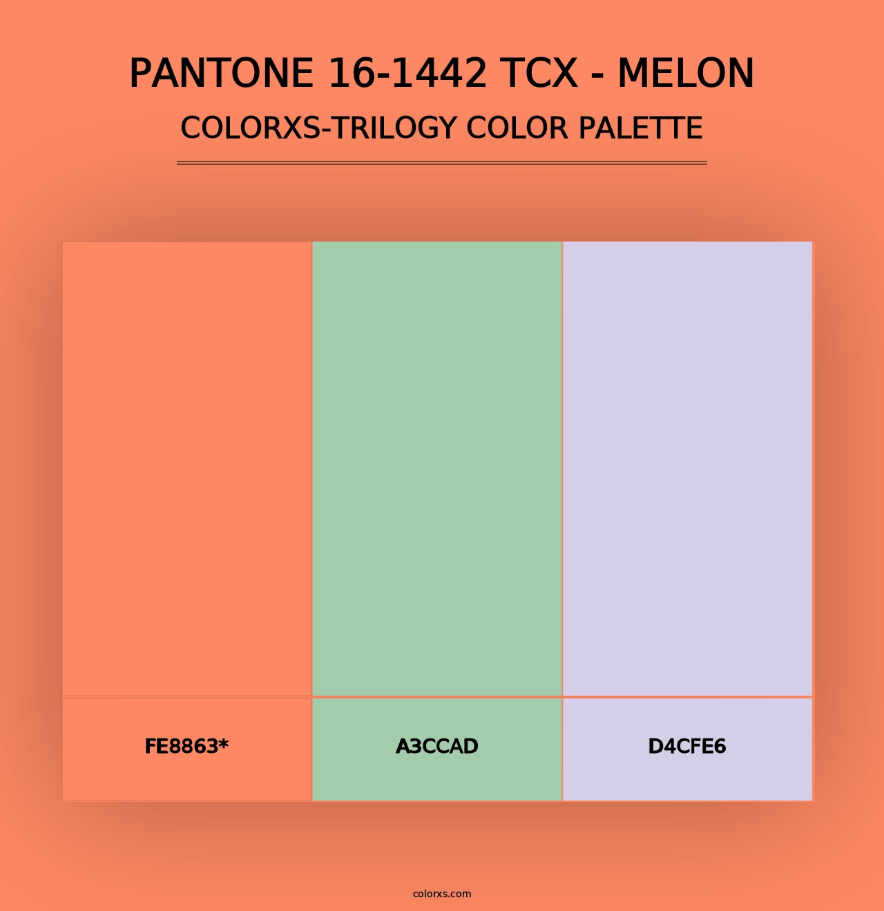 PANTONE 16-1442 TCX - Melon - Colorxs Trilogy Palette