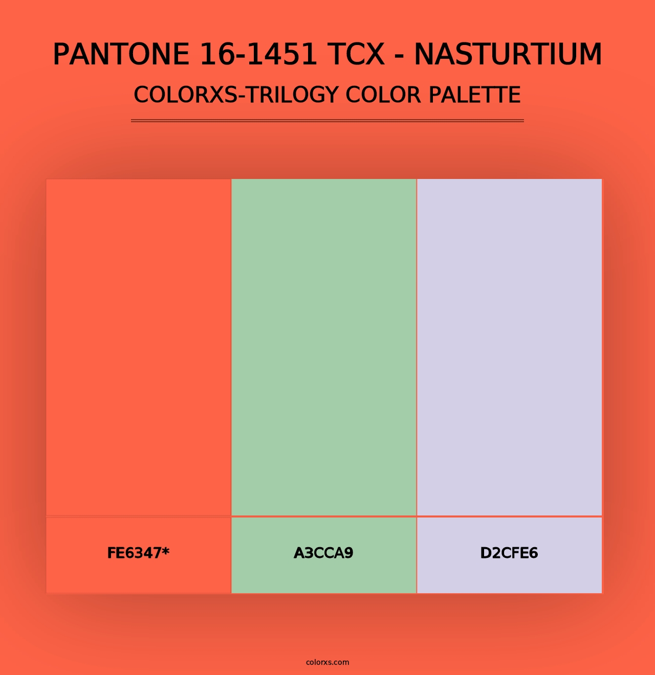 PANTONE 16-1451 TCX - Nasturtium - Colorxs Trilogy Palette