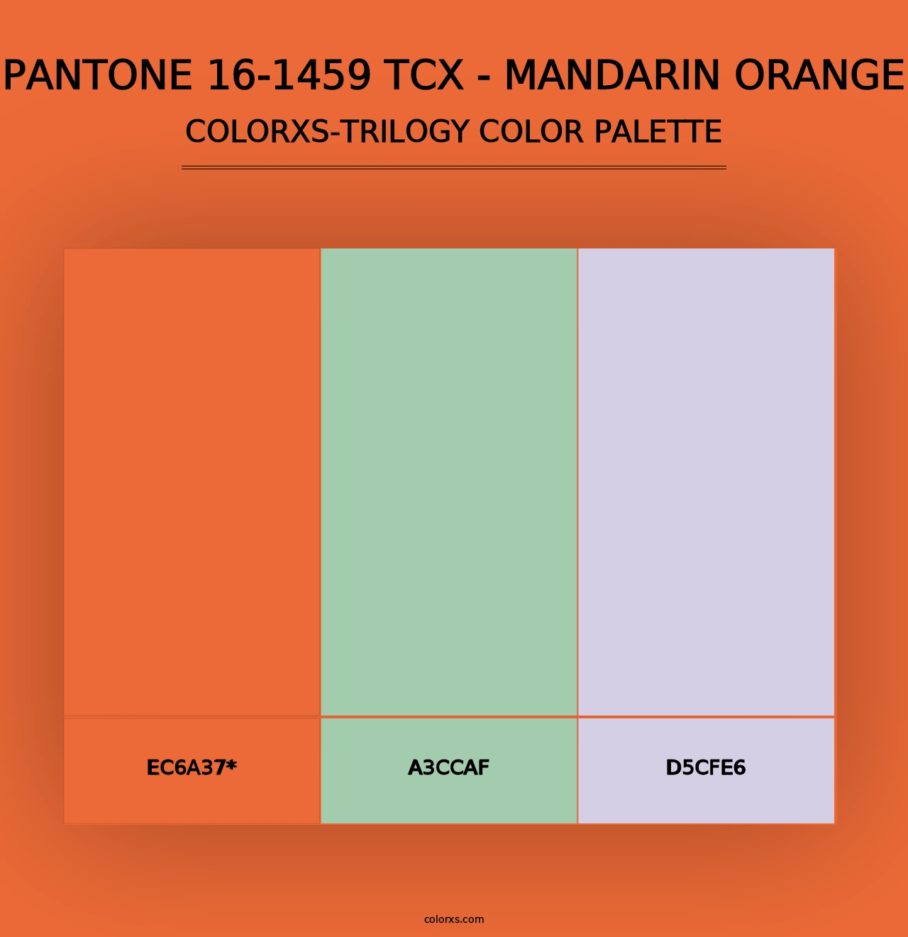 PANTONE 16-1459 TCX - Mandarin Orange - Colorxs Trilogy Palette