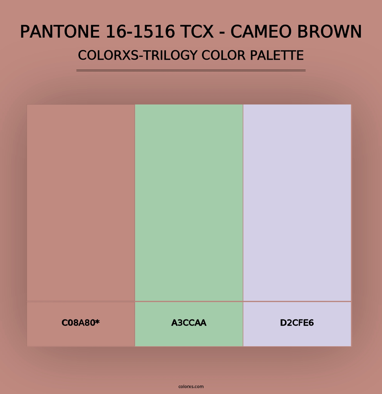 PANTONE 16-1516 TCX - Cameo Brown - Colorxs Trilogy Palette