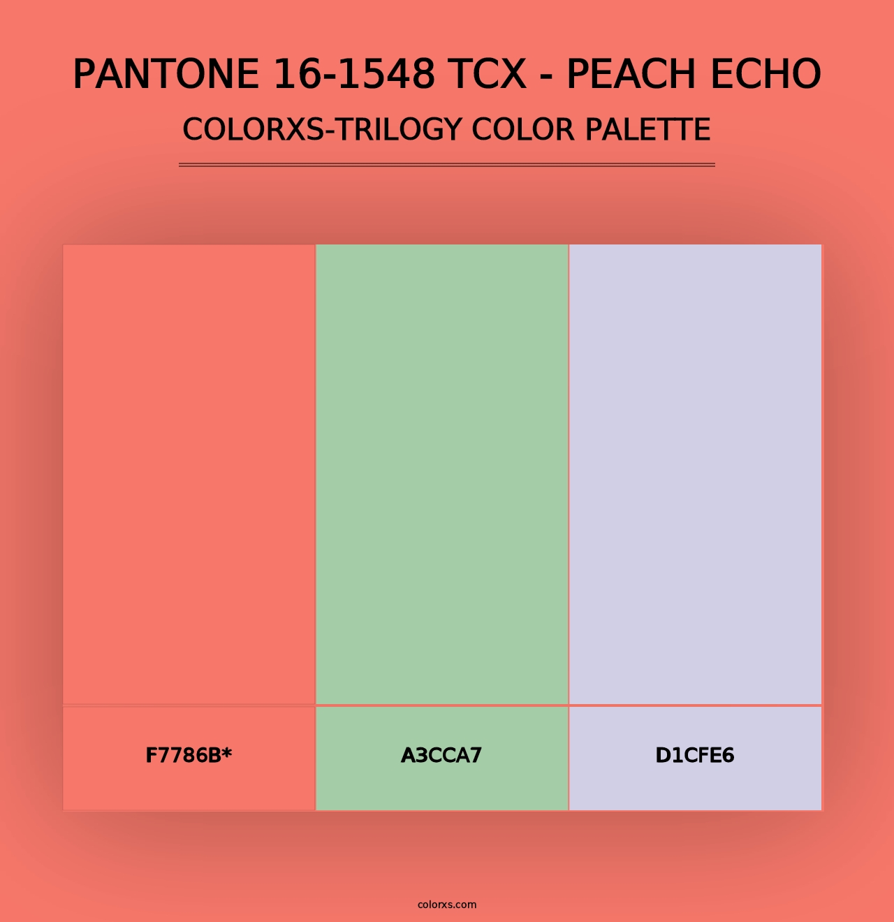 PANTONE 16-1548 TCX - Peach Echo - Colorxs Trilogy Palette