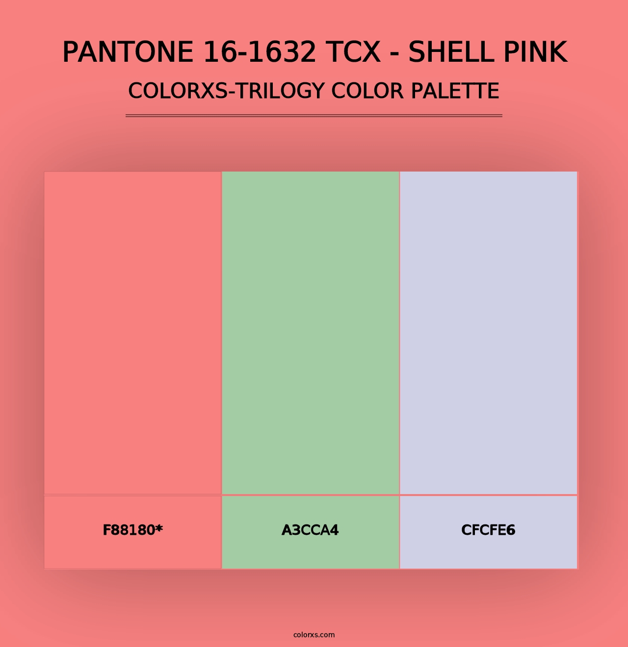 PANTONE 16-1632 TCX - Shell Pink - Colorxs Trilogy Palette