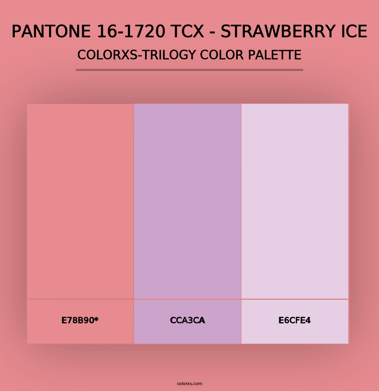 PANTONE 16-1720 TCX - Strawberry Ice - Colorxs Trilogy Palette