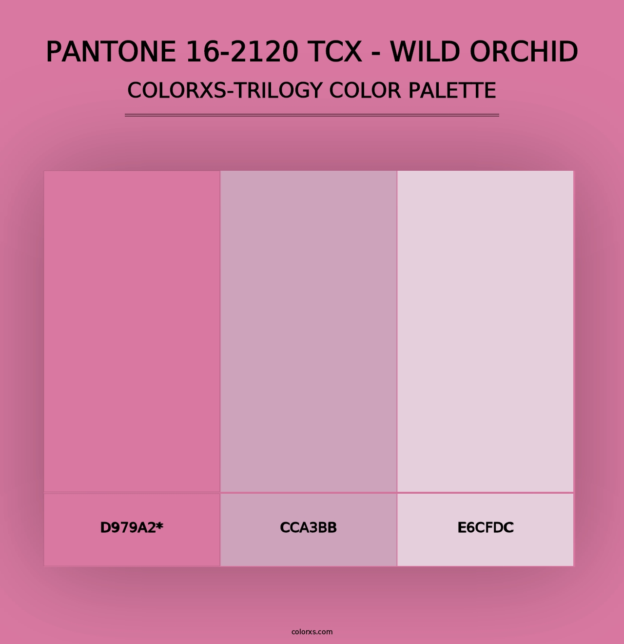 PANTONE 16-2120 TCX - Wild Orchid - Colorxs Trilogy Palette