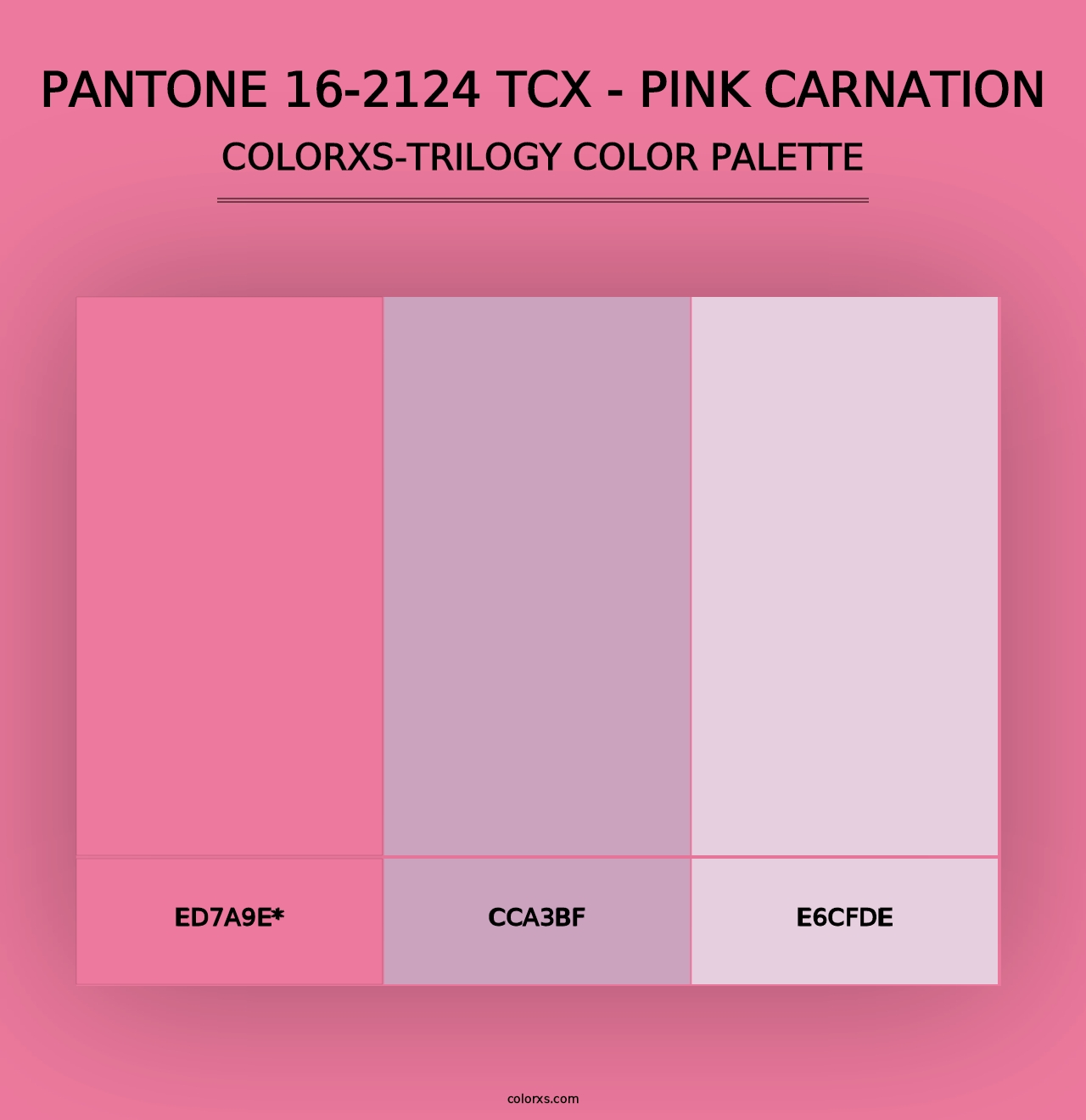 PANTONE 16-2124 TCX - Pink Carnation - Colorxs Trilogy Palette