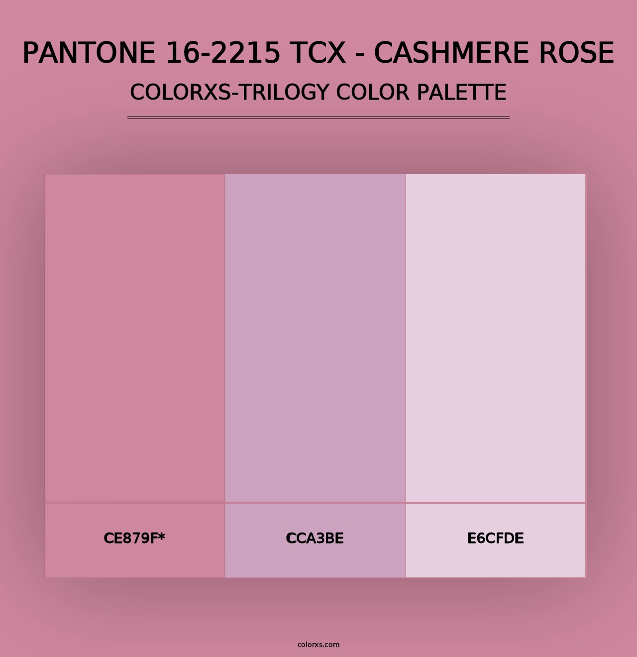 PANTONE 16-2215 TCX - Cashmere Rose - Colorxs Trilogy Palette