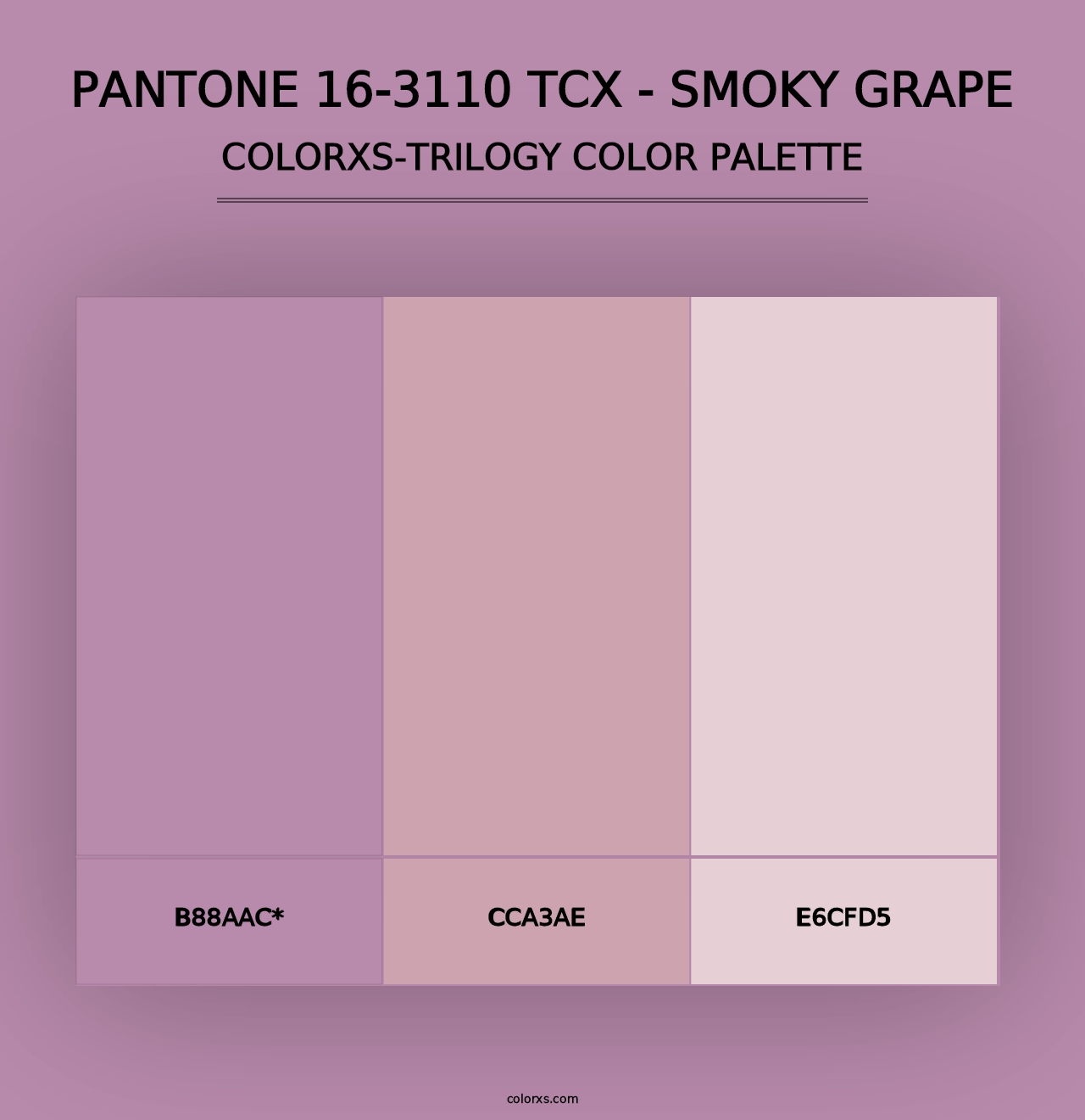 PANTONE 16-3110 TCX - Smoky Grape - Colorxs Trilogy Palette