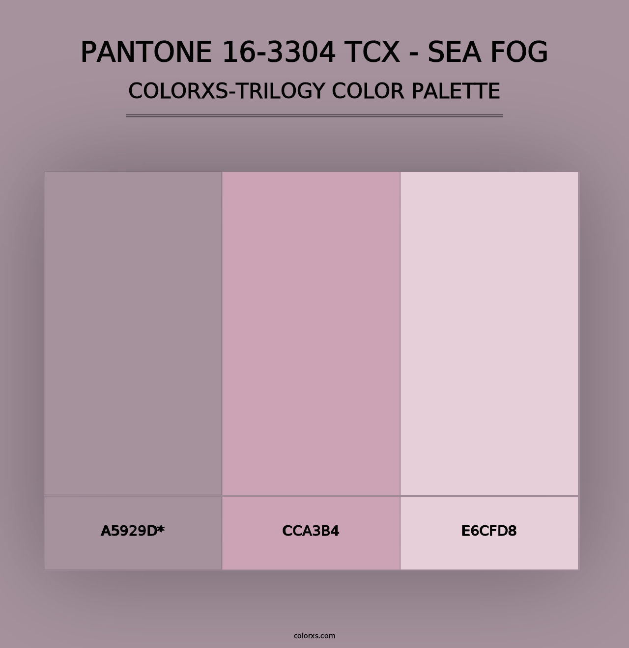 PANTONE 16-3304 TCX - Sea Fog - Colorxs Trilogy Palette