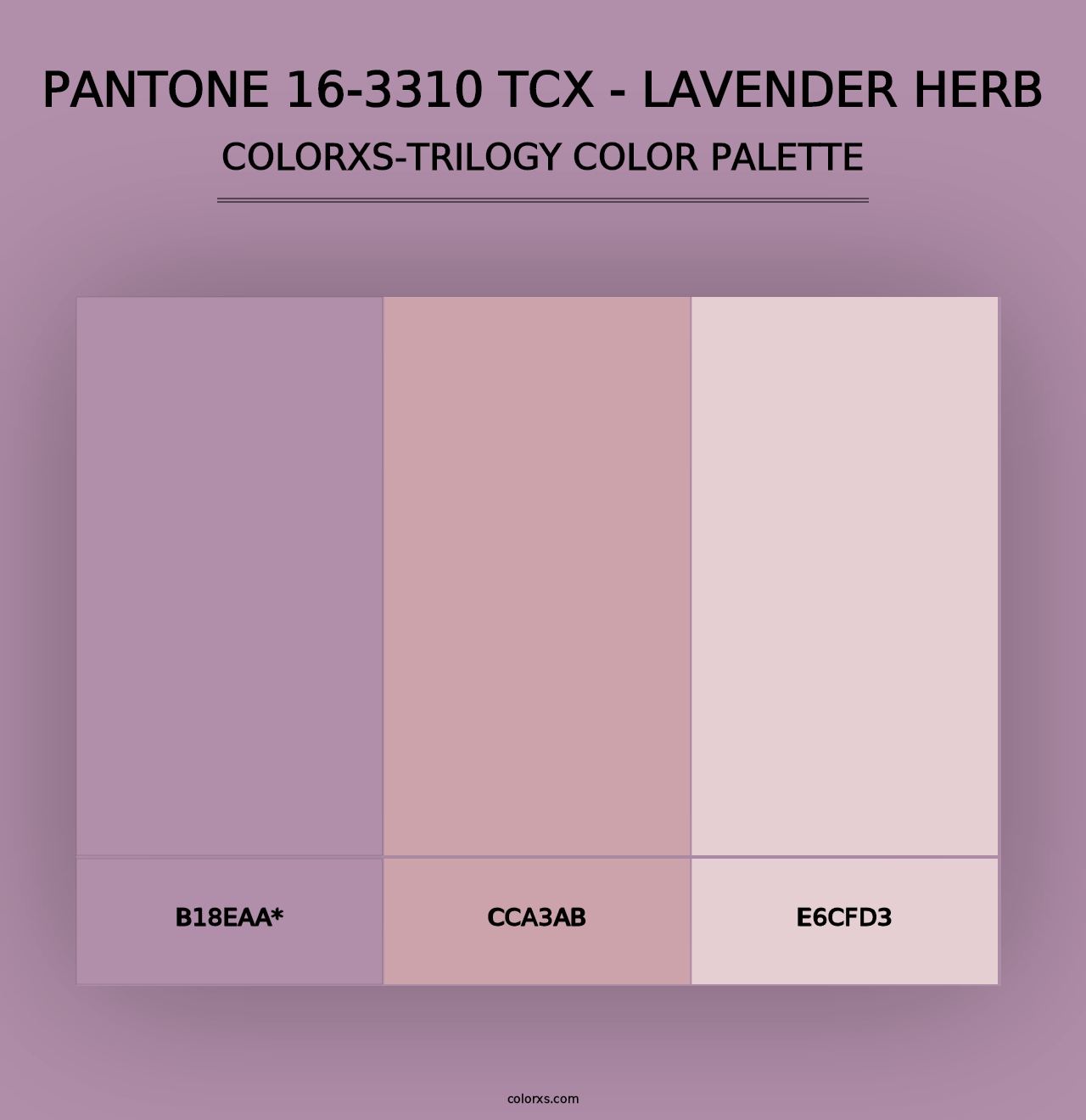 PANTONE 16-3310 TCX - Lavender Herb - Colorxs Trilogy Palette