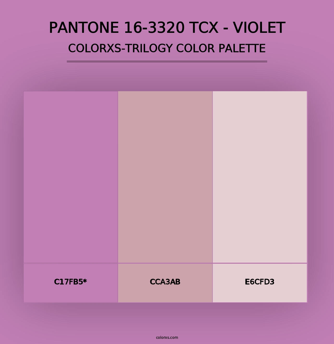 PANTONE 16-3320 TCX - Violet - Colorxs Trilogy Palette