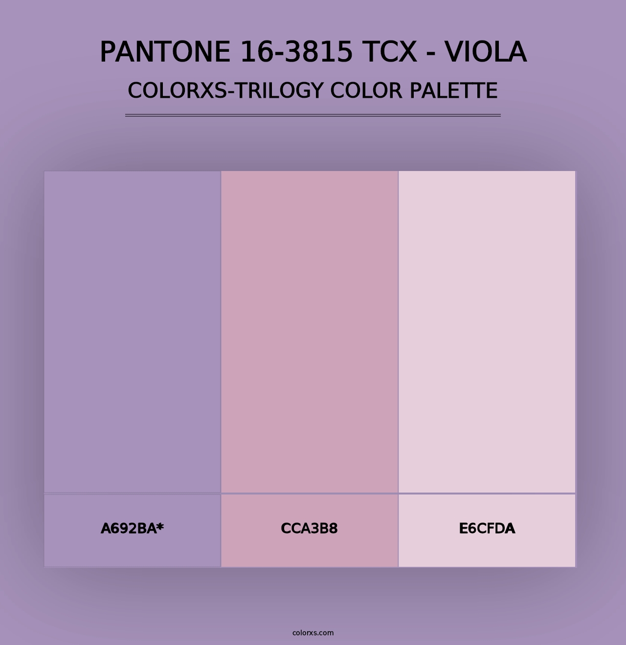 PANTONE 16-3815 TCX - Viola - Colorxs Trilogy Palette