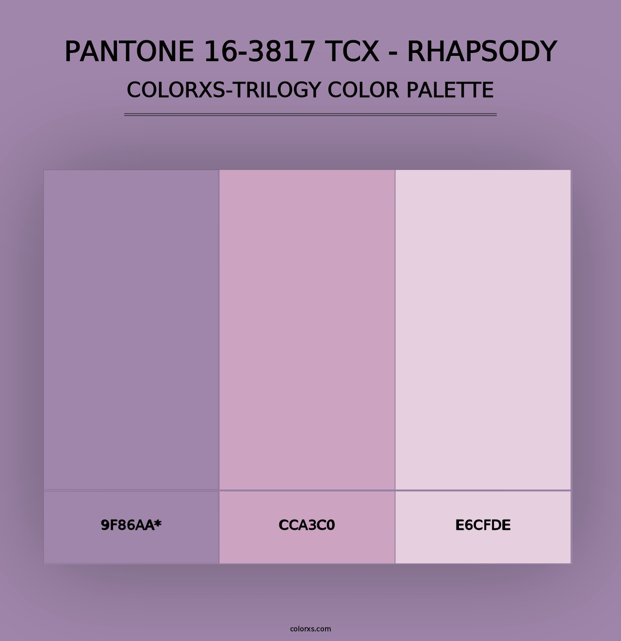 PANTONE 16-3817 TCX - Rhapsody - Colorxs Trilogy Palette