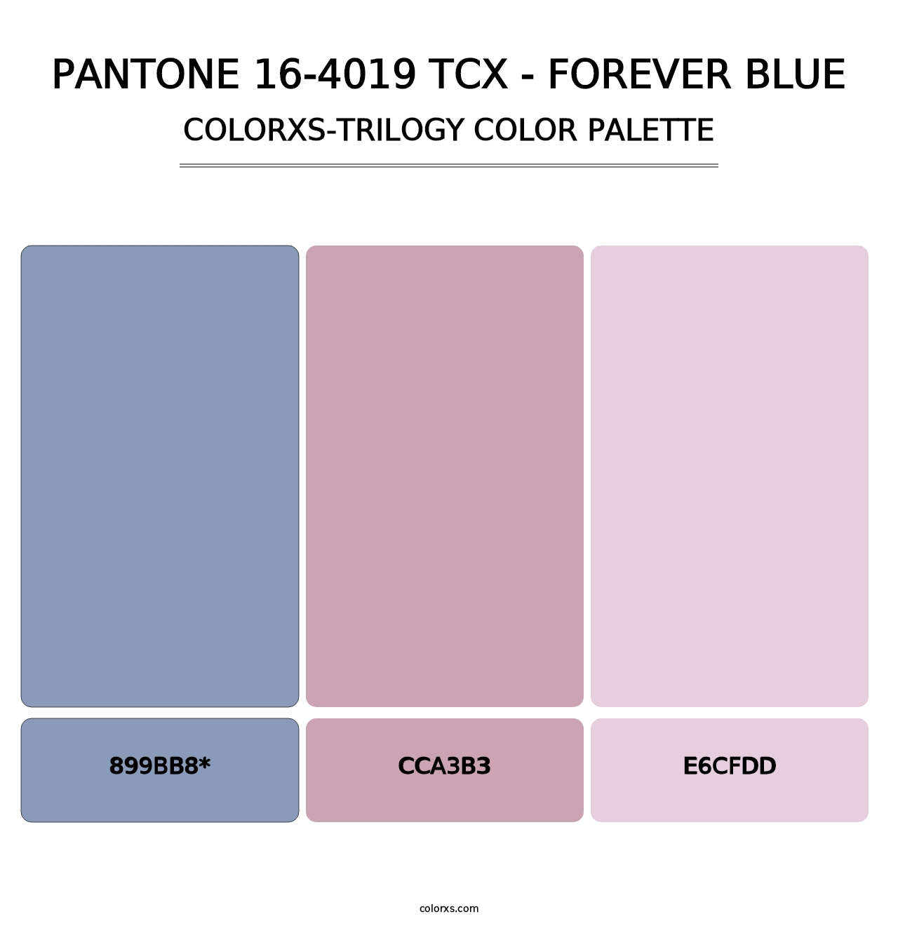 PANTONE 16-4019 TCX - Forever Blue - Colorxs Trilogy Palette