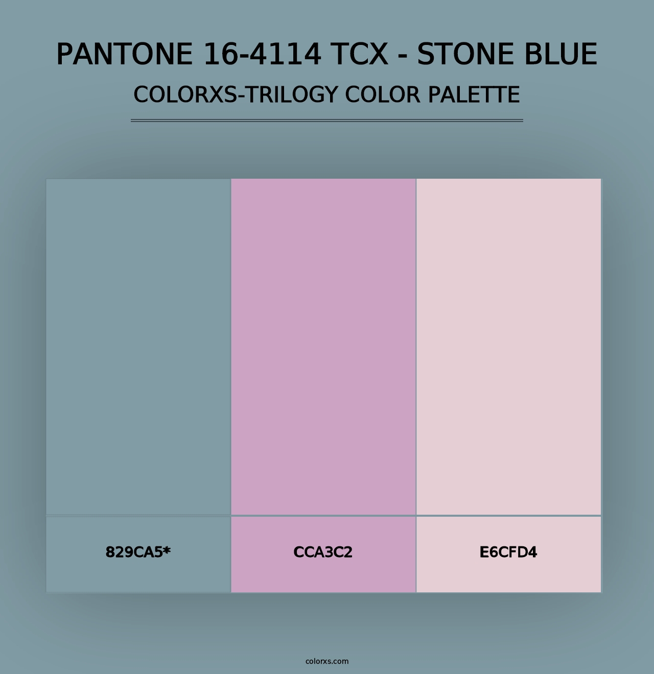 PANTONE 16-4114 TCX - Stone Blue - Colorxs Trilogy Palette