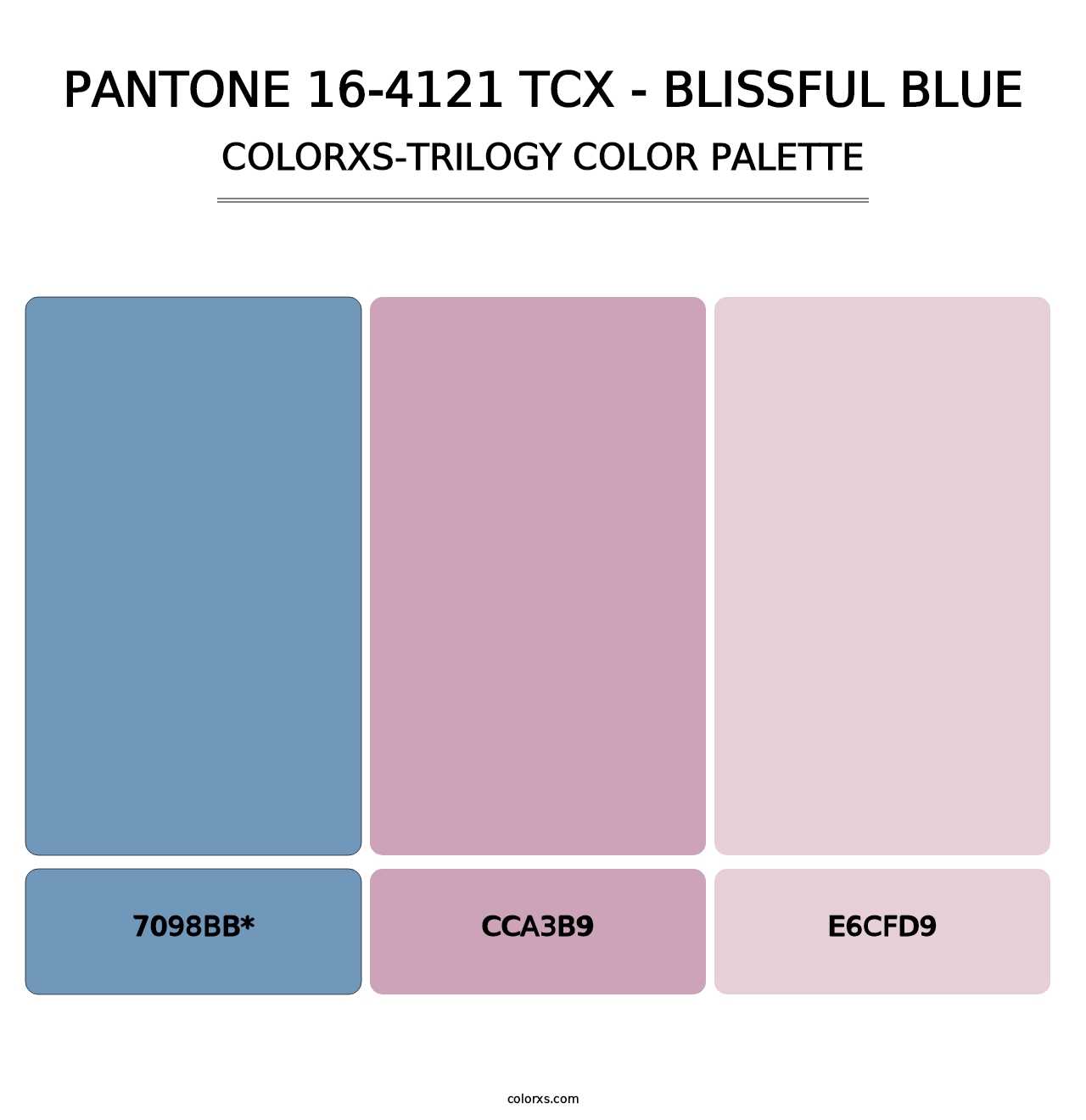 PANTONE 16-4121 TCX - Blissful Blue - Colorxs Trilogy Palette