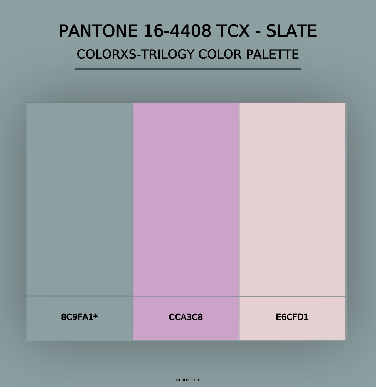 PANTONE 16-4408 TCX - Slate - Colorxs Trilogy Palette