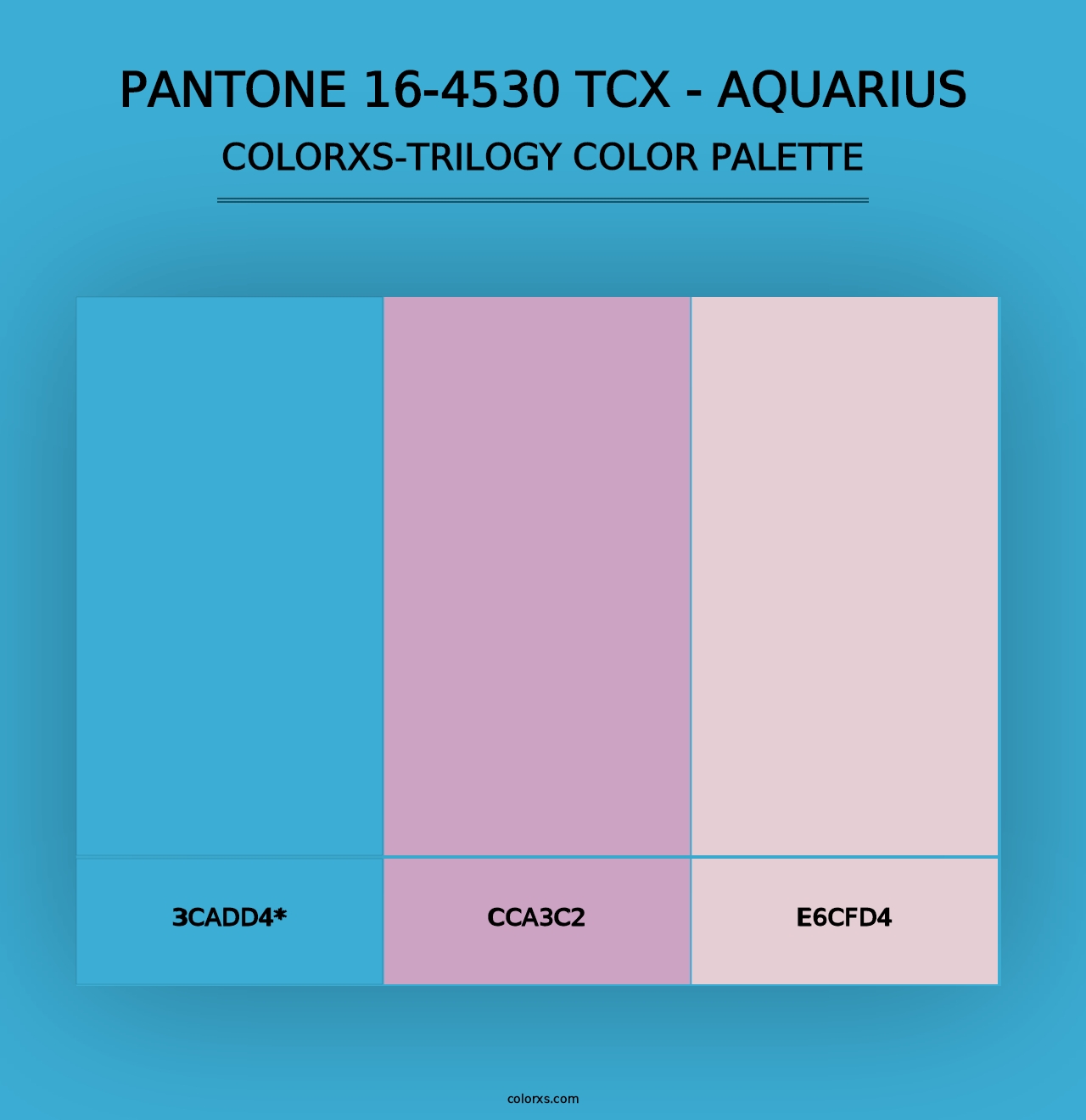 PANTONE 16-4530 TCX - Aquarius - Colorxs Trilogy Palette