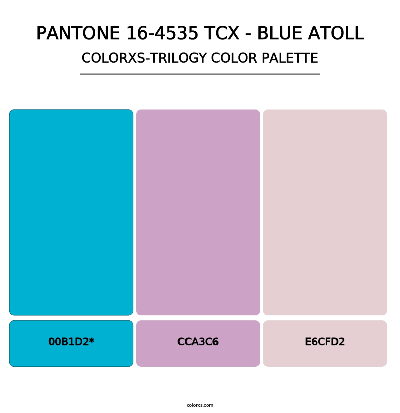 PANTONE 16-4535 TCX - Blue Atoll - Colorxs Trilogy Palette