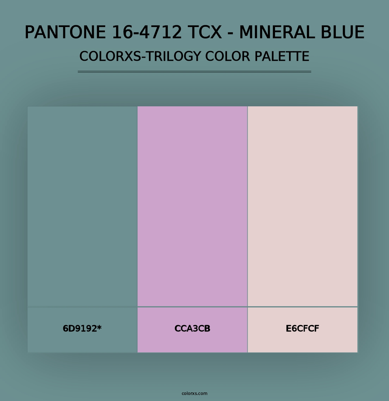 PANTONE 16-4712 TCX - Mineral Blue - Colorxs Trilogy Palette