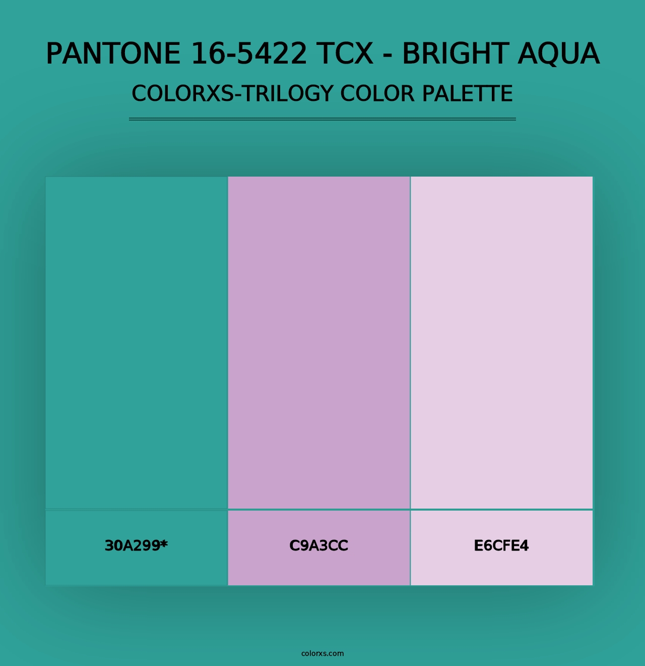 PANTONE 16-5422 TCX - Bright Aqua - Colorxs Trilogy Palette