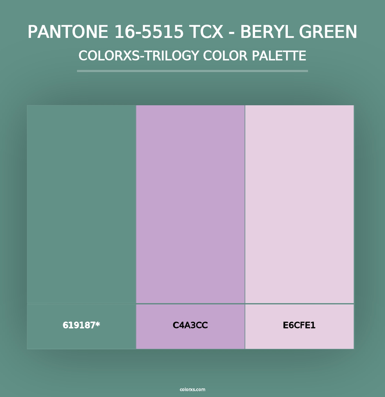 PANTONE 16-5515 TCX - Beryl Green - Colorxs Trilogy Palette