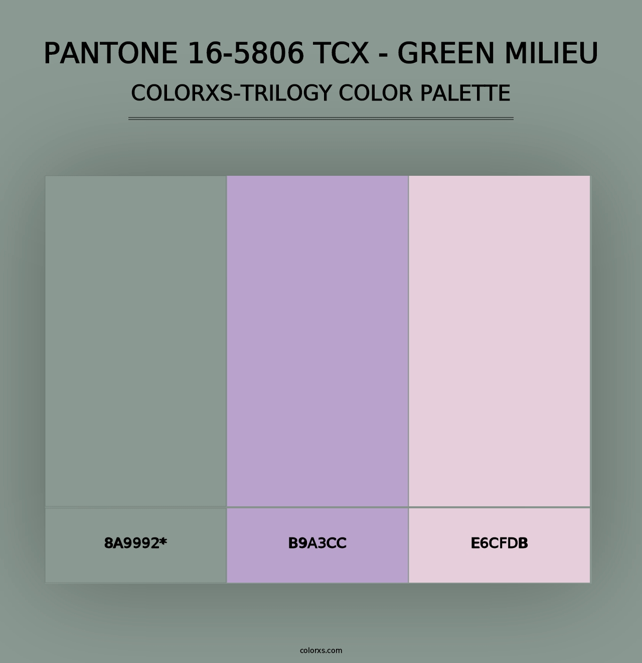 PANTONE 16-5806 TCX - Green Milieu - Colorxs Trilogy Palette