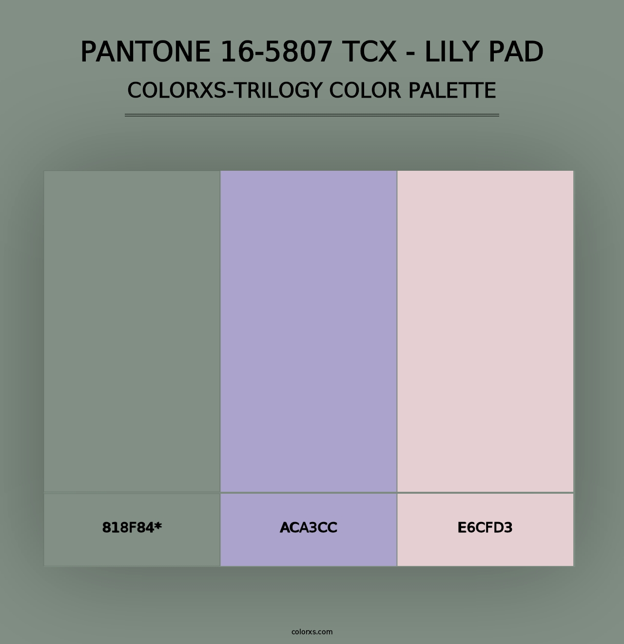 PANTONE 16-5807 TCX - Lily Pad - Colorxs Trilogy Palette