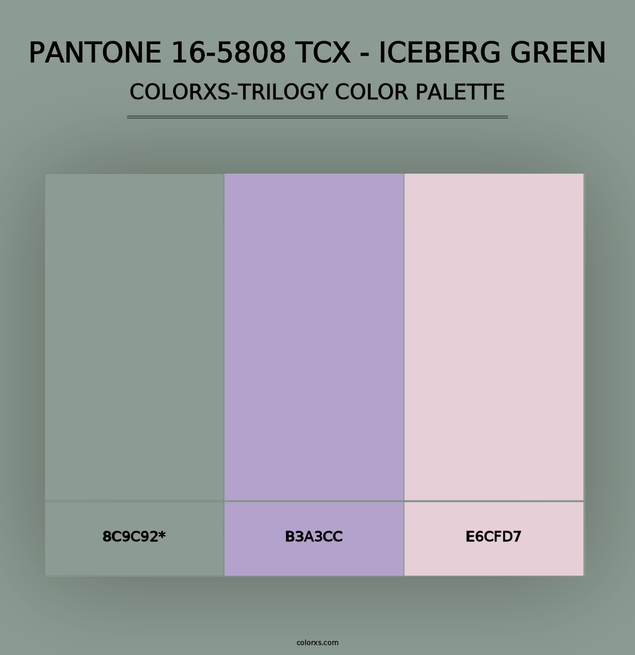 PANTONE 16-5808 TCX - Iceberg Green - Colorxs Trilogy Palette