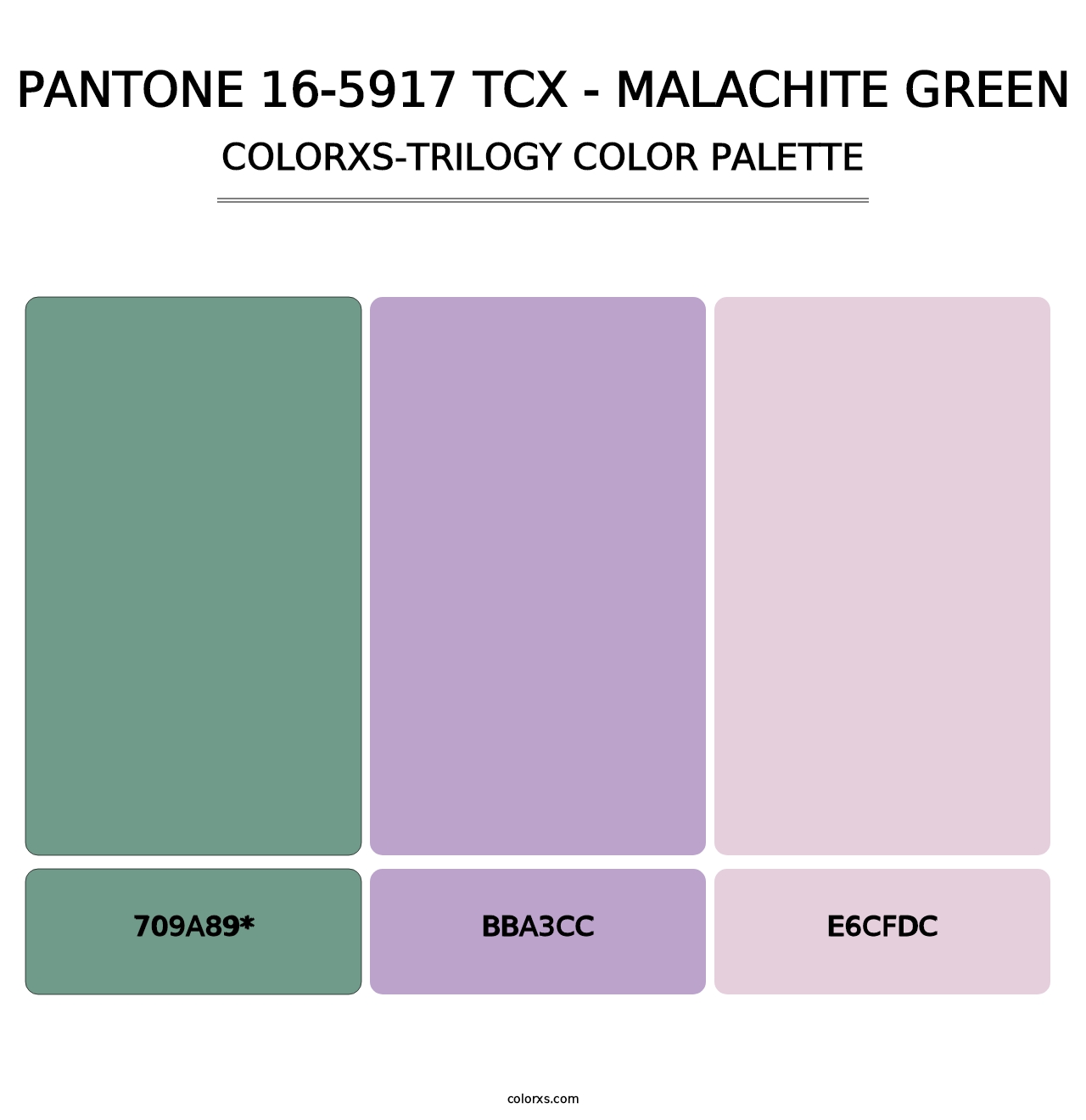 PANTONE 16-5917 TCX - Malachite Green - Colorxs Trilogy Palette