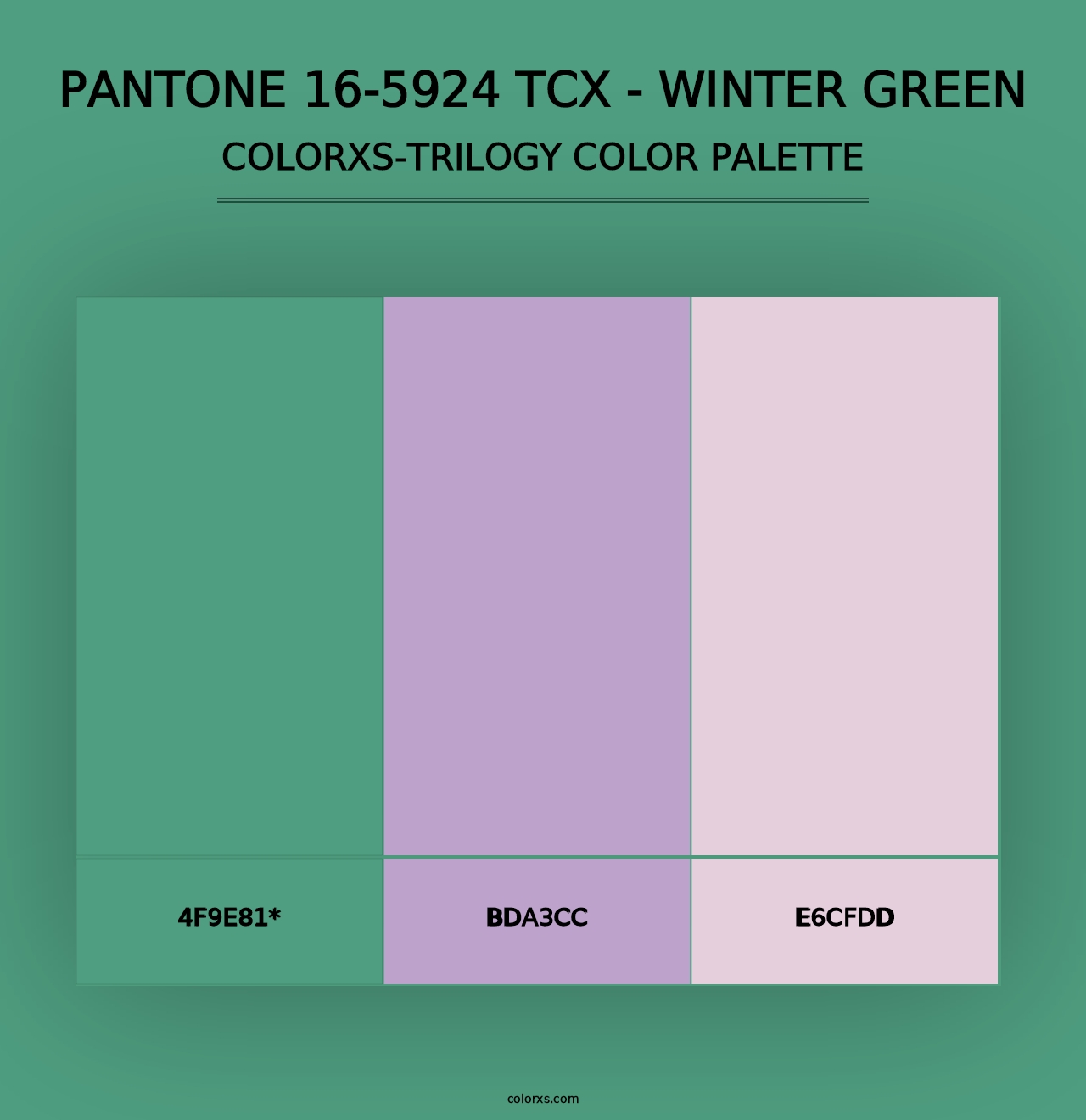 PANTONE 16-5924 TCX - Winter Green - Colorxs Trilogy Palette