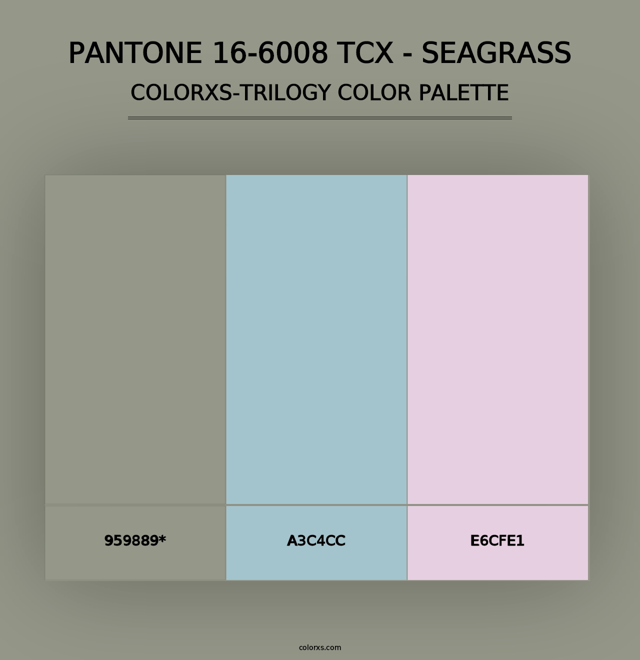 PANTONE 16-6008 TCX - Seagrass - Colorxs Trilogy Palette