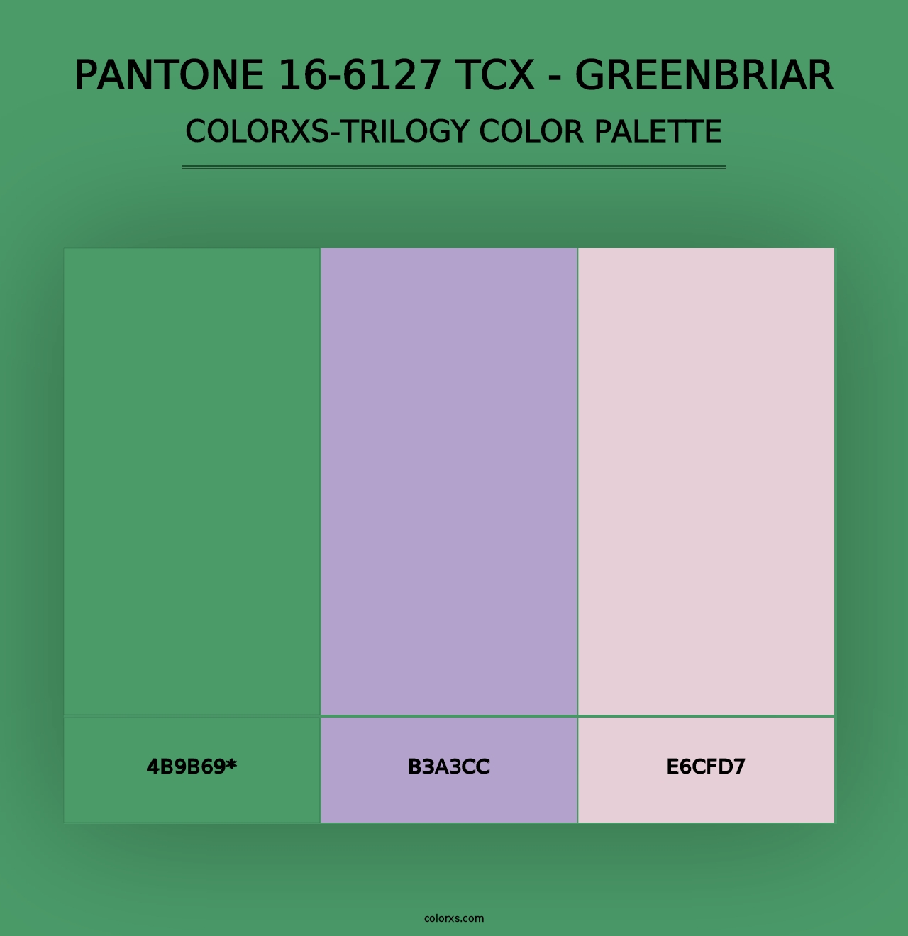 PANTONE 16-6127 TCX - Greenbriar - Colorxs Trilogy Palette